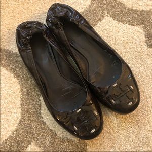 Tory Burch Chocolate Brown Flats